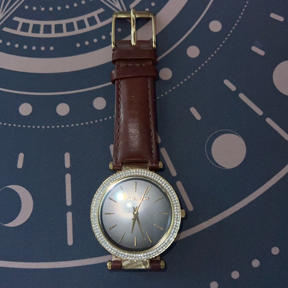 Michael Kors watch with leather band